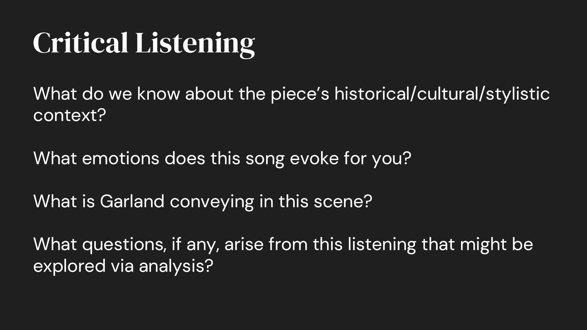 Slide 3 &mdash; Critical Listening